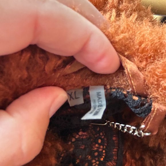 Paparazzi Brown Teddy Jacket Cozy Soft Winter Boho - Picture 5 of 7